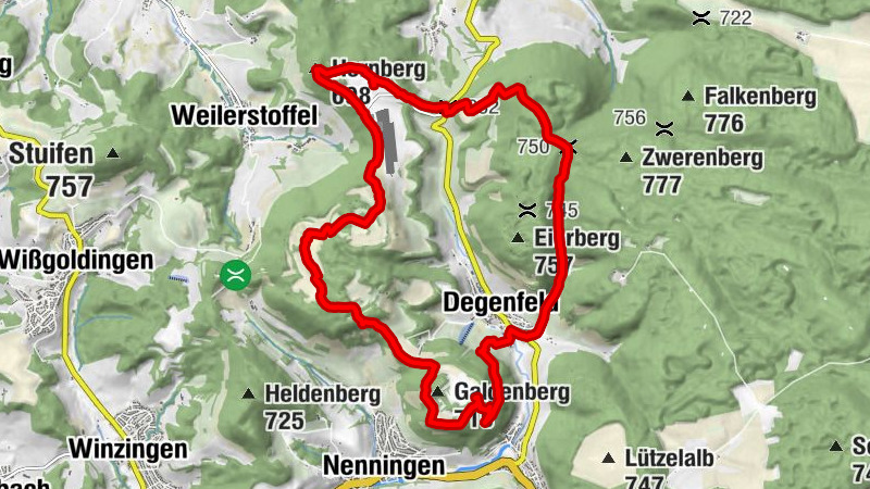Kaltes Feld weg über Glasklinge