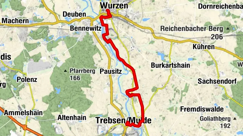 Lutherweg Sachsen von Wurzen nach Trebsen
