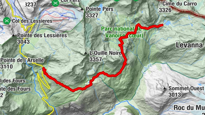 Refuge du Carro in 2 days - Stage 1 - From the Ouilletta bridge to the Carro refuge