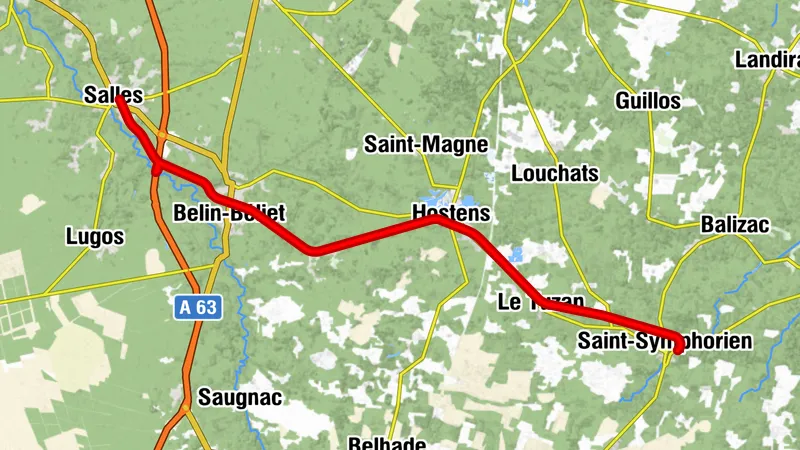 Tour de Gironde à vélo : étape 6 - Saint-Symphorien / Salles