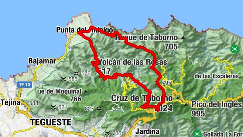 🇪🇸 Tenerife - Anaga: PR-TF 11 + 10 (loop): Punta del Hidalgo - El Batain - Crus del Carmen - Chinamada