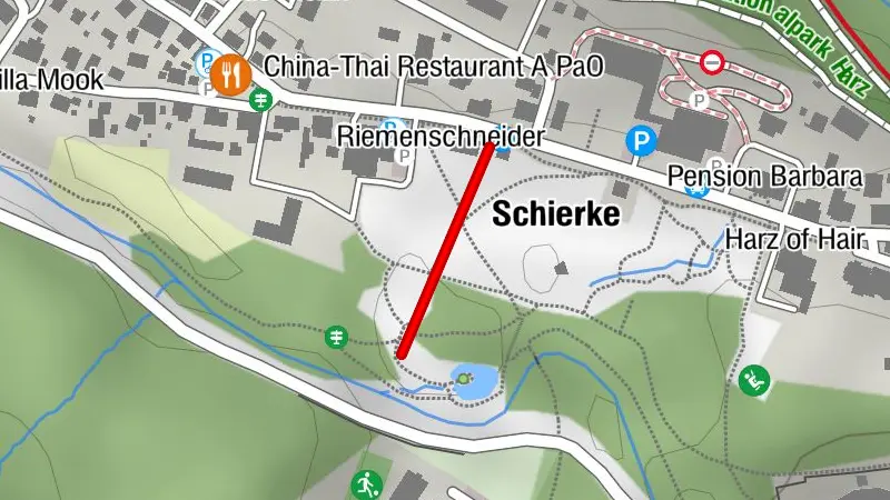 Rodelbahn vor der Tourist-Information - Schierke