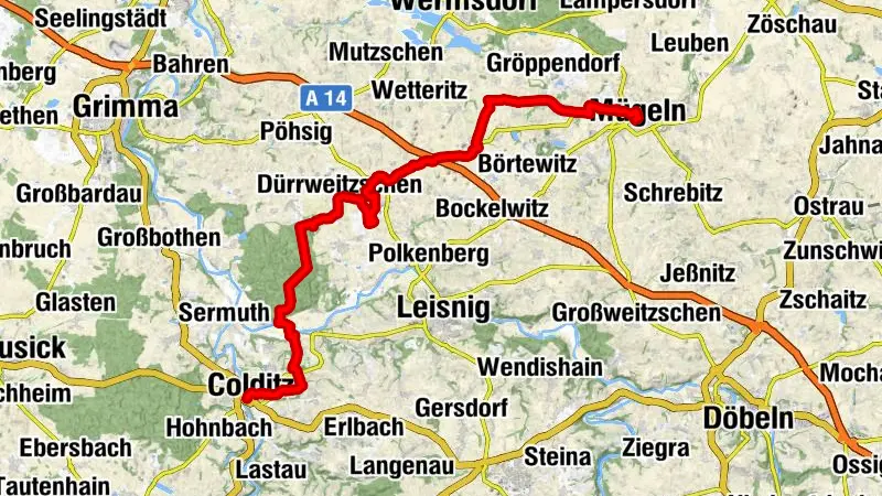 Lutherweg Sachsen von Colditz nach Mügeln