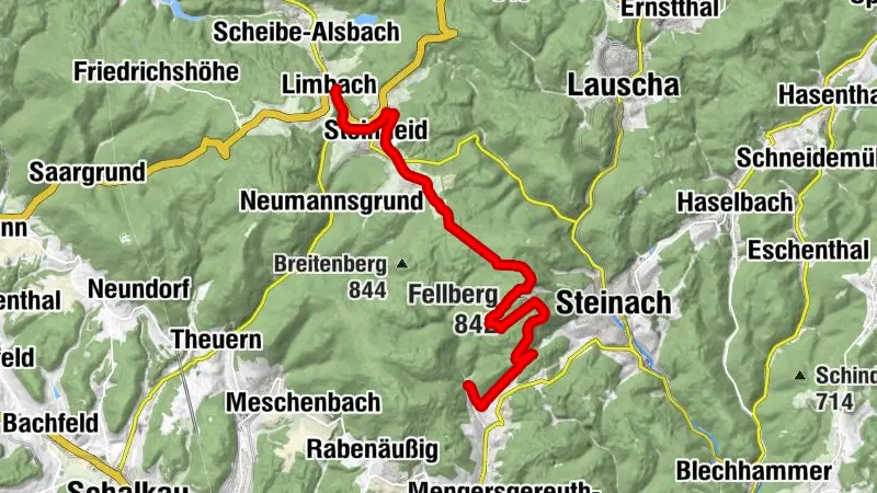 Wanderung "Rennsteig-Leiter Mengersgereuth-Hämmern" Thüringer Wald