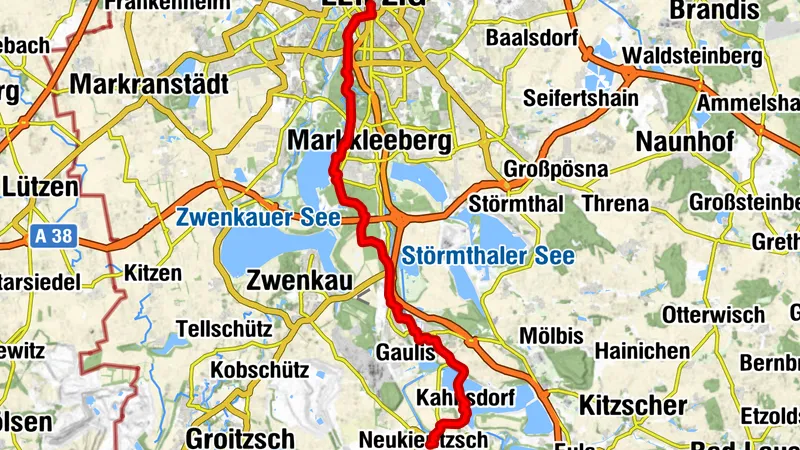 Lutherweg Sachsen von Neukieritzsch nach Leipzig