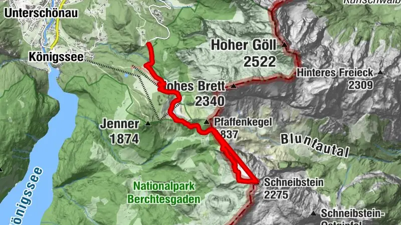 Schneibstein über Schneibsteinhaus