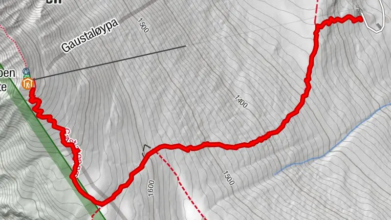 Gaustatoppen afdaling