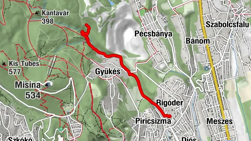 Pécs- Lámpásvölgy -külfejtés és vissza