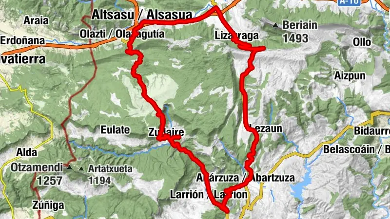 Errekalde - Urbasa - Tunelgaina - Artavia