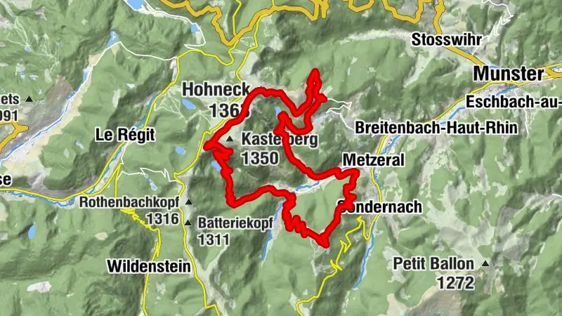 Trail-Strecke: Le Gaschney - Circuit des Marcaires
