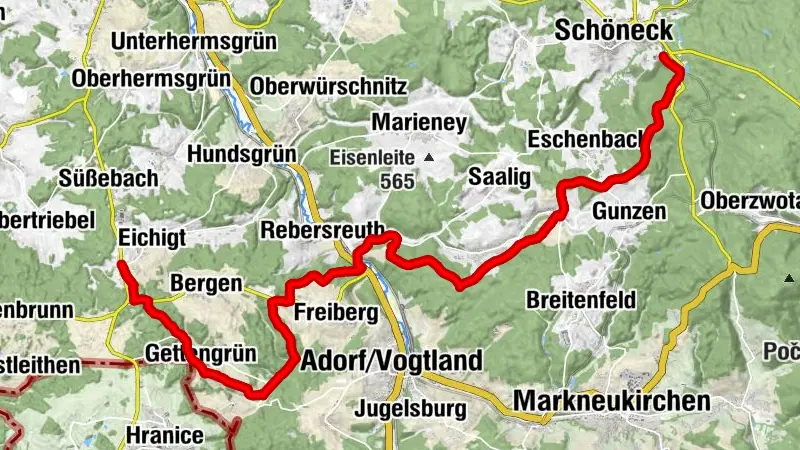 Kammweg Etappe 14 - Natur-Variante rund um Adorf