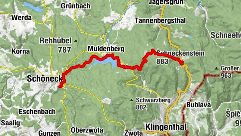 Kammweg Etappe 13 "Von Muehlleithen nach Schoeneck"
