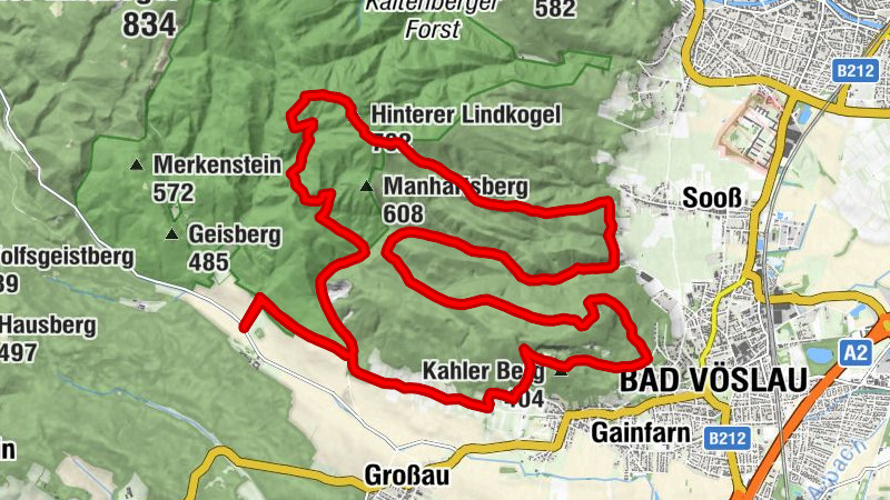 Mannhartsberg - Sooßer Lindkogel - Harzberg