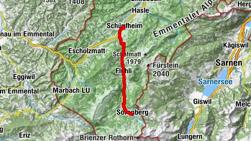 Emmenuferweg Etappe 2: Sörenberg-Schüpfheim