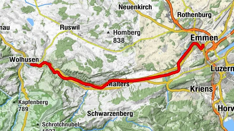 Emmenuferweg Etappe 4: Wolhusen-Emmenbrücke