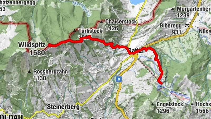 Etappe: Wildspitz - Sattel - Mostelberg | Schwyzer Tal- & Gipfeltour