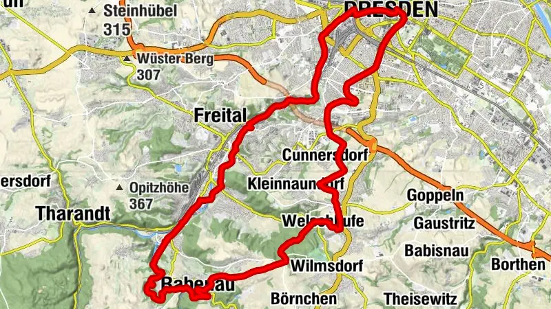 Mit dem E-Bike von Rabenau zu den Highlights von Dresden