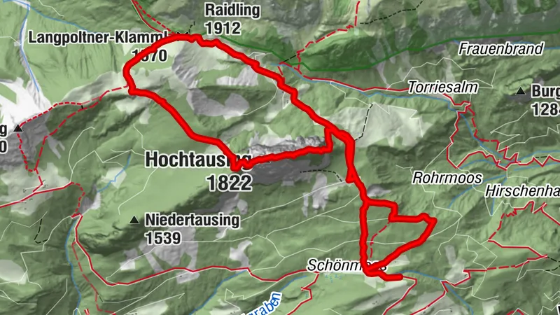 Hochtausing Überschreitung von Ost nach West