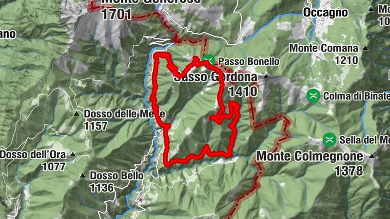 Weg zum Passo del Bonello