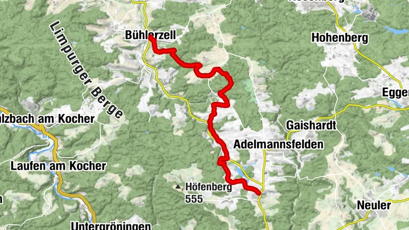Bühlertalwanderweg 2. Etappe - von Pommertsweiler nach Bühlerzell