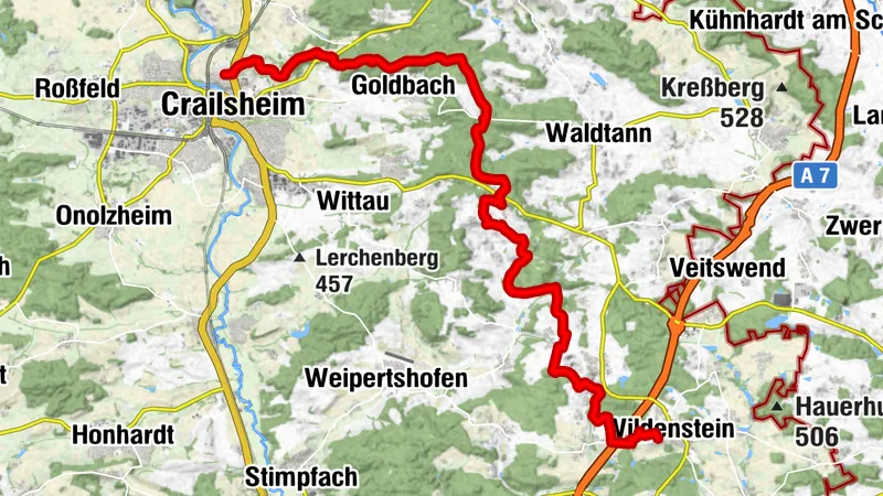 Kocher-Jagst-Trail: Jagststeig 3. Etappe - Über die Crailsheimer Hart