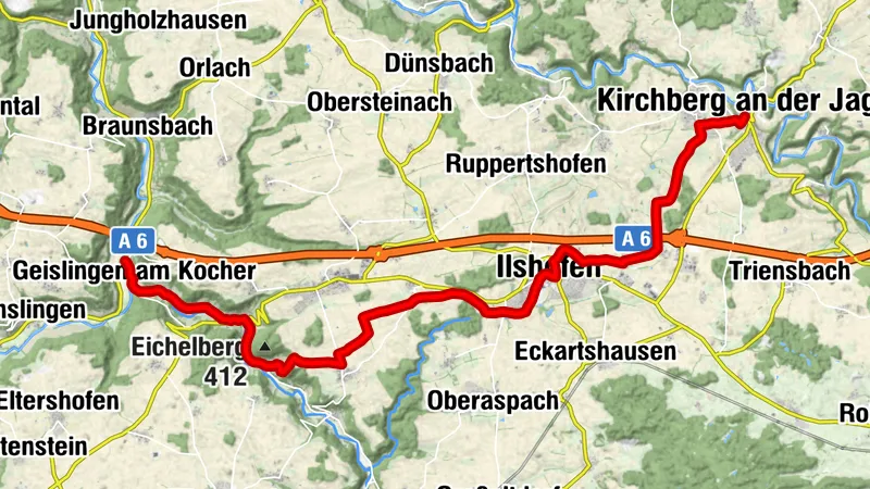 Querverbindung Q7 Braunsbach-Geislingen - Kirchberg/Jagst