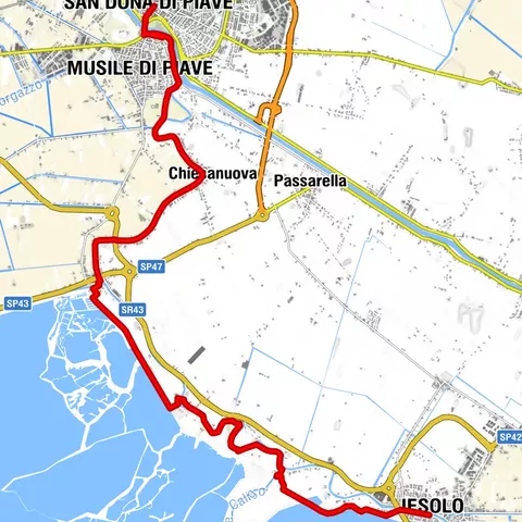 Etappe 36: Alpina Antica Trail | ET36: San Donà di Piave - Jesolo