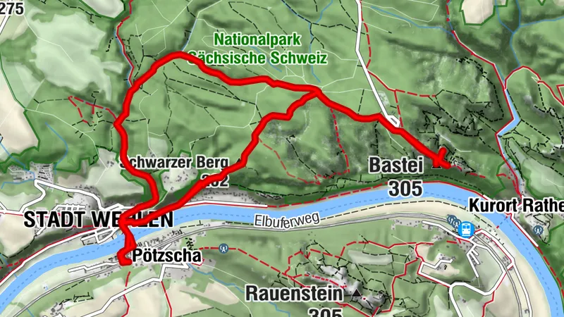 Von Wehlen zur berühmtesten Brücke Deutschlands  - die Bastei