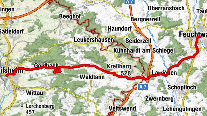 Verbindung Crailsheim - Feuchtwangen