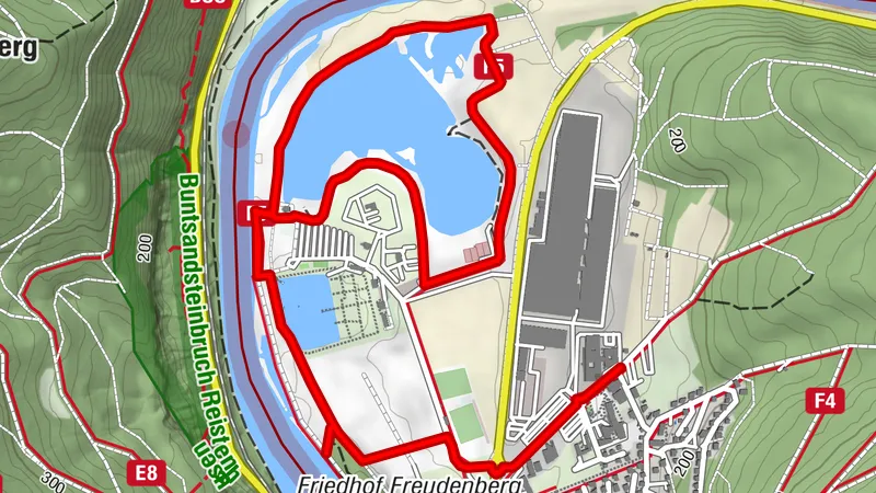 Freudenberg: „Durch den Seepark Freudenberg“, blau, WF 1: