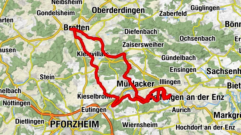 Rennradrunde zwischen Kultur & Enzschleife
