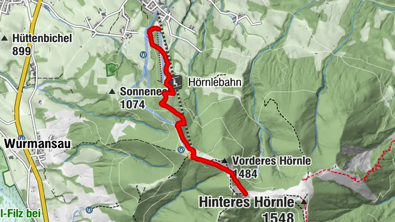 d.one Test Tour Hörnle Rodelbahn auto