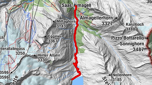 Winterwanderweg Mattmark