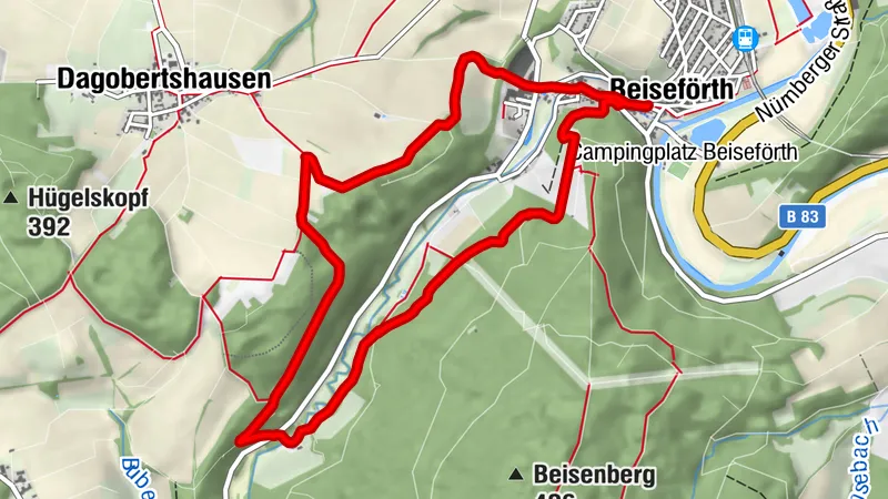 Mühlenweg Beiseförth Be4 - Durch den Beisengrund