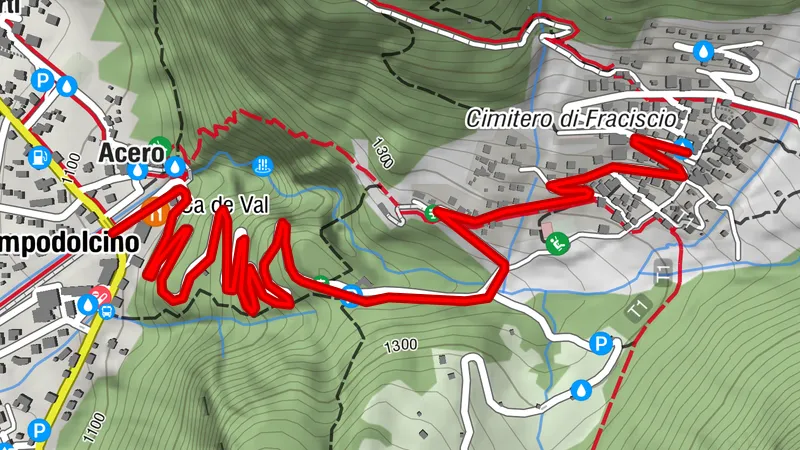 Von Campodolcino nach Fraciscio