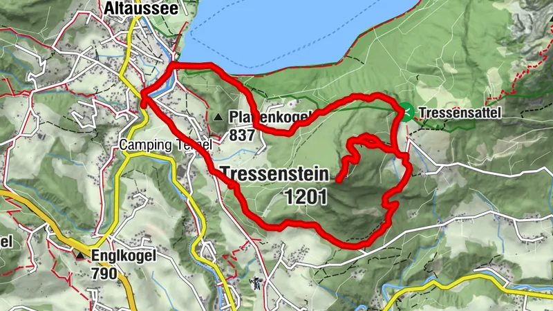 Altaussee, Scheichlmühle - Tressensattel - Tressenstein - Bärenmoos - Scheichlmühle