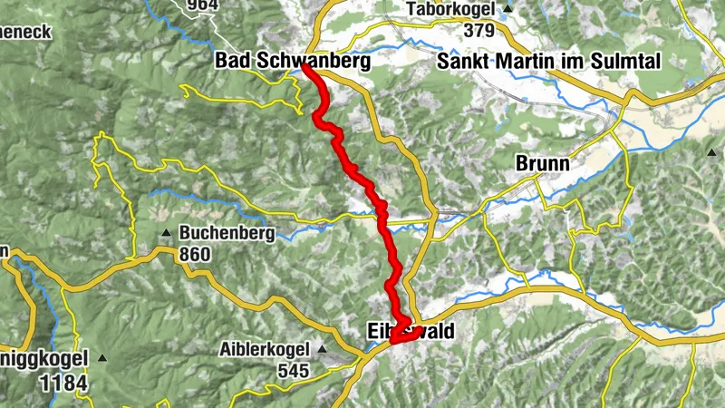 Etappe 20 Vom Gletscher zum Wein Südroute Bad Schwanberg - Eibiswald