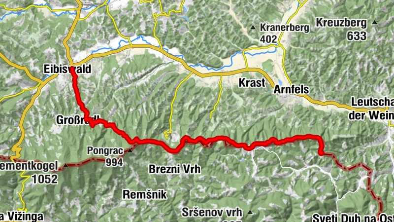 Etappe 21 Vom Gletscher zum Wein Südroute Eibiswald - Remschnigg
