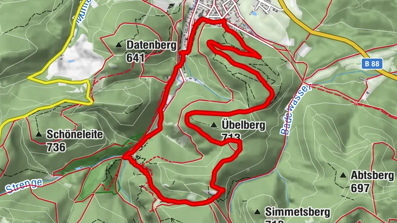 Kneipp-Terrain-Wanderwe -rot