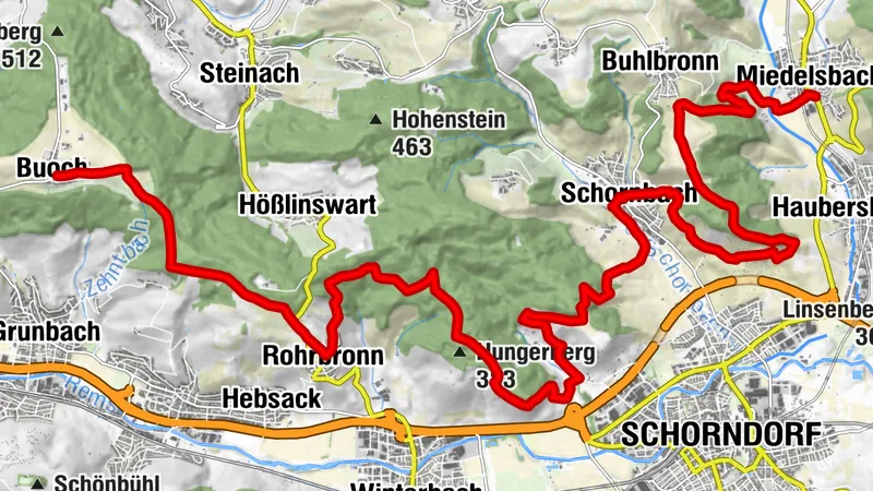 RemstalWeg Etappe 10: von Miedelsbach nach Buoch