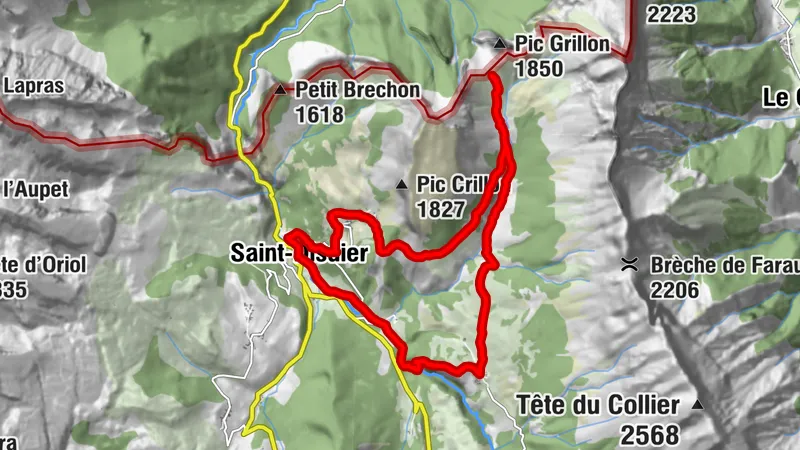 Le col de l'Aup depuis Saint Disdier