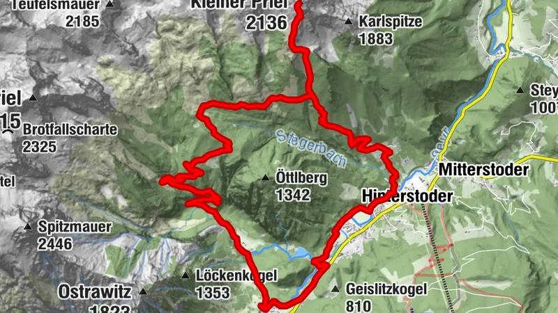 Hinterberg - Hinterstoder - Kleiner Priel - Kessenspitz