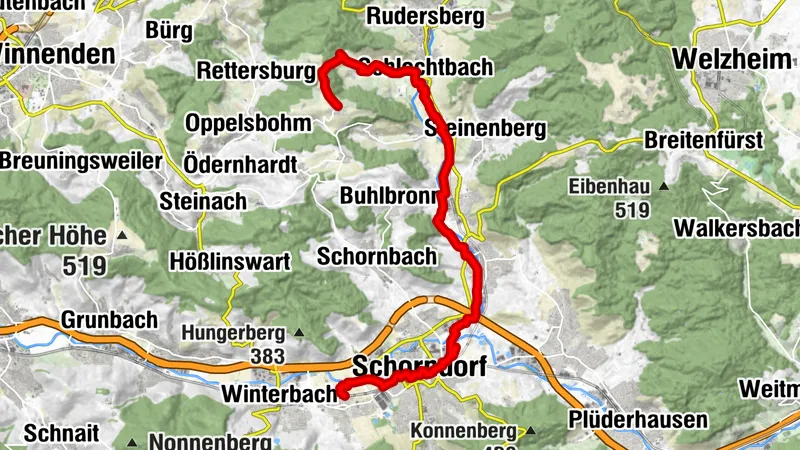 Entlang der Wieslauf