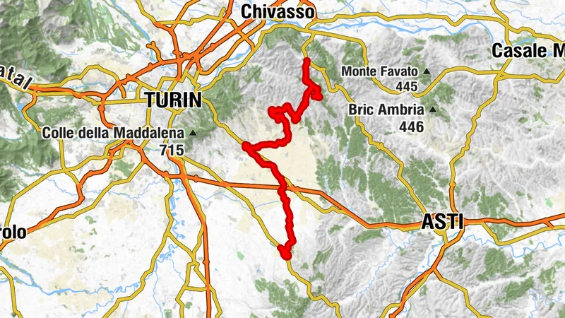 Gran Tour Gravel im Oltre Collina Torinese - Tag 1 - Von Pralormo nach Casalborgone