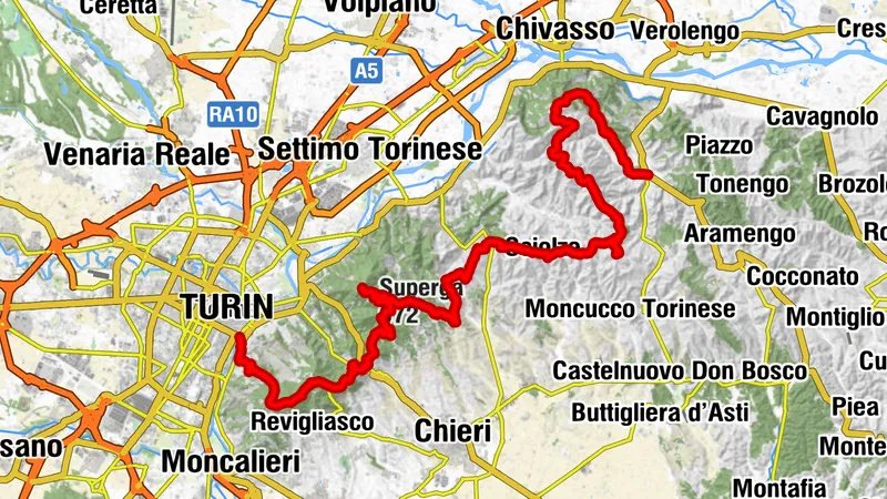 Große Gravel-Tour im Oltre Collina Turinese – Tag 2 – von Casalborgone nach Turin