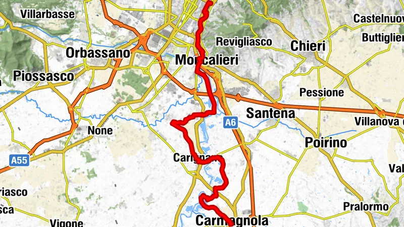 Große Gravel-Route im Oltre Collina Torinese - Tag 3 - von Turin nach Carmagnola