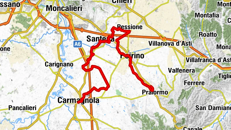 Gran Tour Gravel im Oltre Collina Torinese - Tag 4 - von Carmagnola nach Pralormo