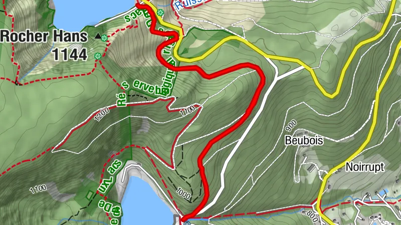 Wanderroute – vom Lac Blanc zum Lac Noir (Hin- und Rückweg)