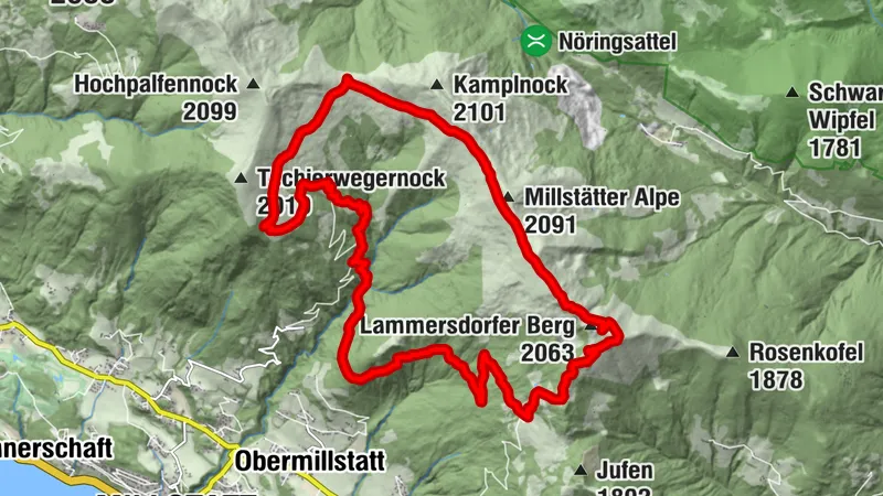 Millstätterhütte-Granattor-Lammersdorfer Berg-Lammersdorferhütte-Alexanderhütte-Millstätterhütte