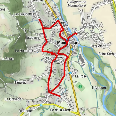 Montgaillard am Ufer des Adour